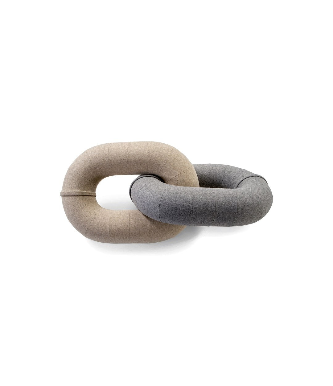 Link Sofa by Sancal links in beige and grey, front view – In Dubai by WSPR