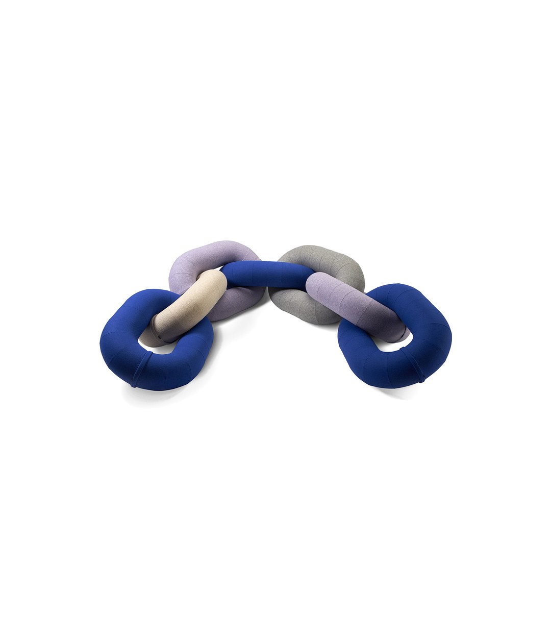 Link Sofa by Sancal a long chain in blue, lilac and grey – In Dubai by WSPR