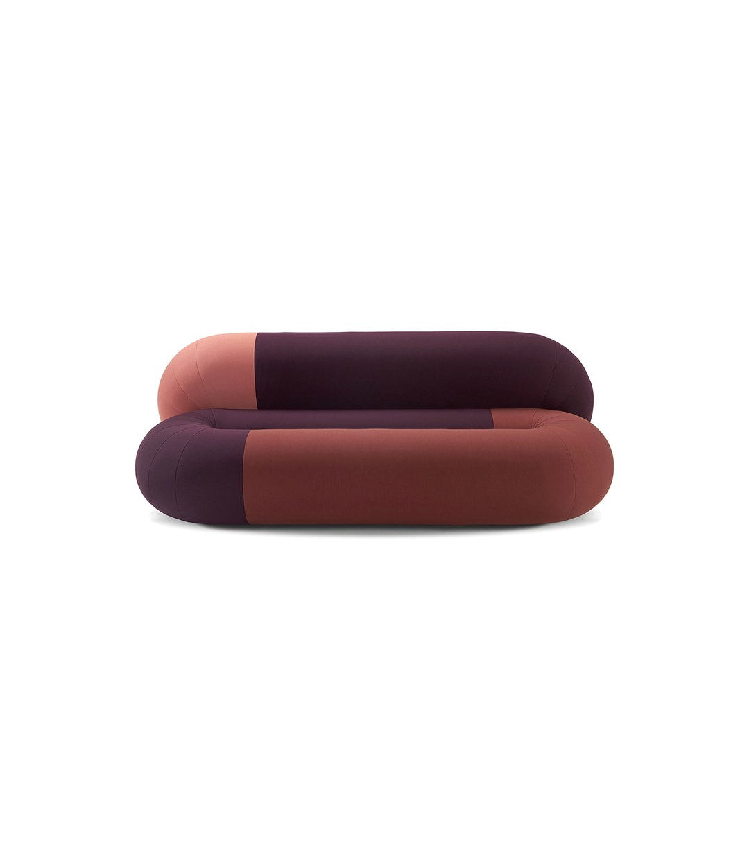 Loop Sofa by Sancal sofa in plum and coral – In Dubai by WSPR
