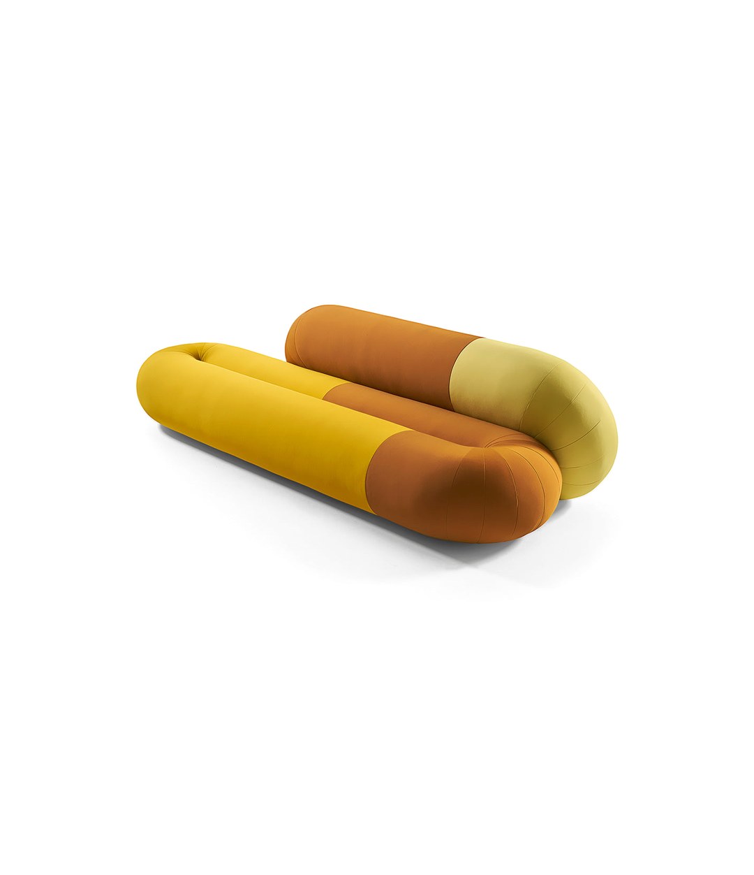 Loop Sofa by Sancal terminal sofa in yellow and ochre – In Dubai by WSPR