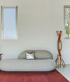 Loop Sofa by Sancal in grey on a red rug – In Dubai by WSPR