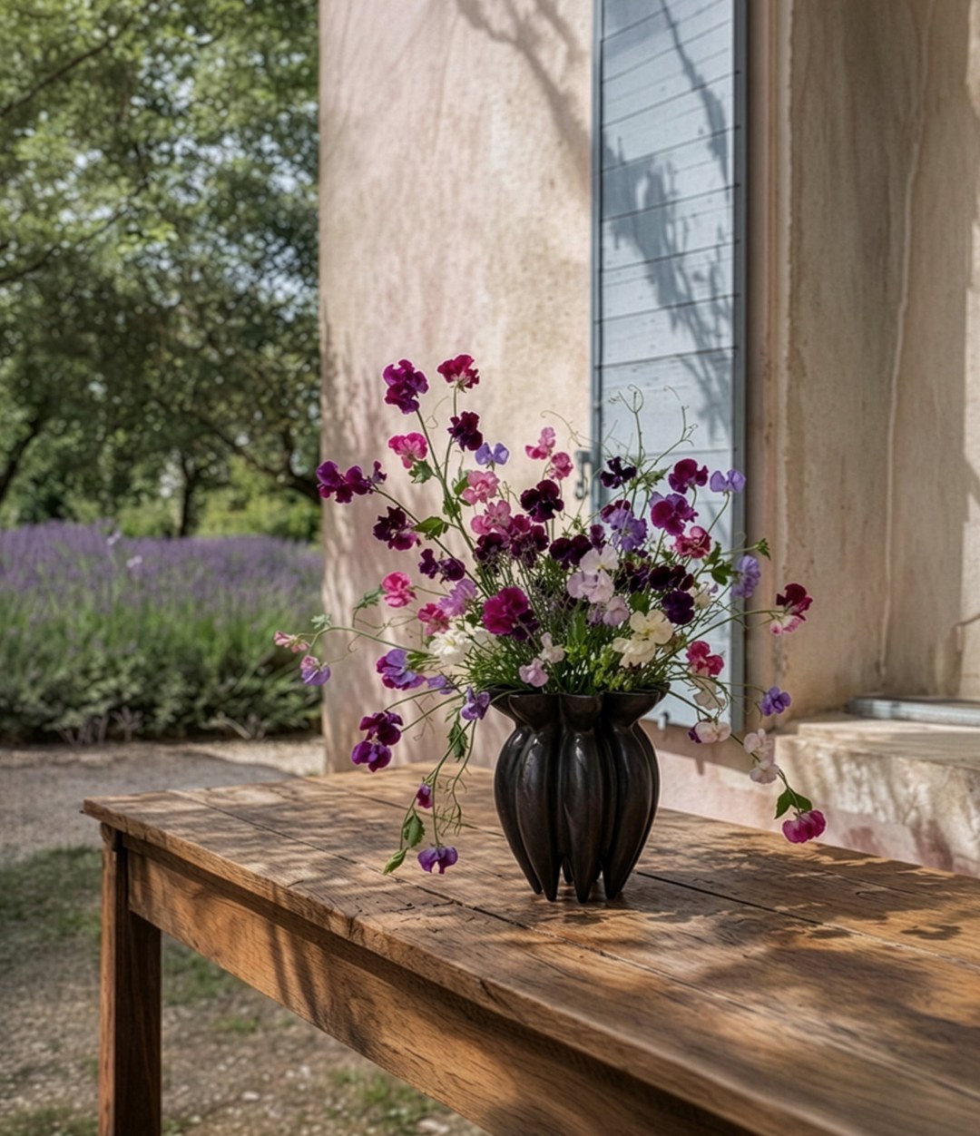 Lotus Vase, Mini by 101 Copenhagen in Coffee in a styled interior – In Dubai by WSPR
