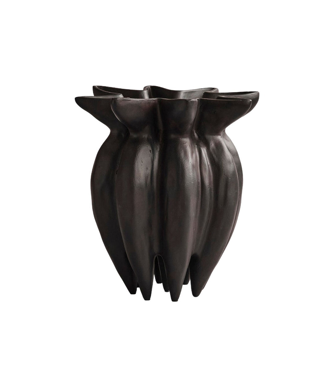 Lotus Vase, Mini by 101 Copenhagen in Coffee, view 3 – In Dubai by WSPR