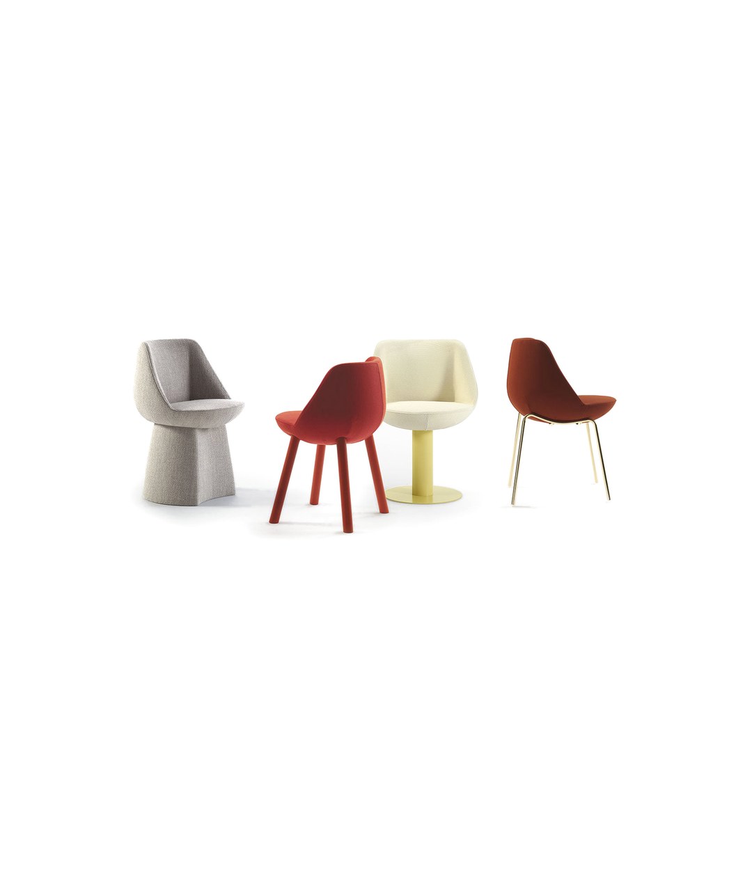 Magnum Chair by Sancal four chairs with different bases – In Dubai by WSPR