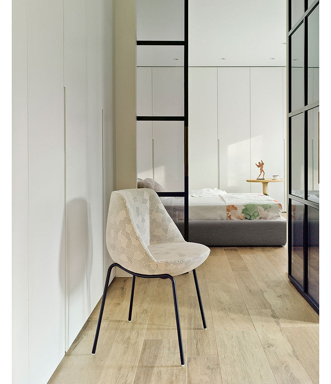 Magnum Chair by Sancal in cream in a hallway – In Dubai by WSPR
