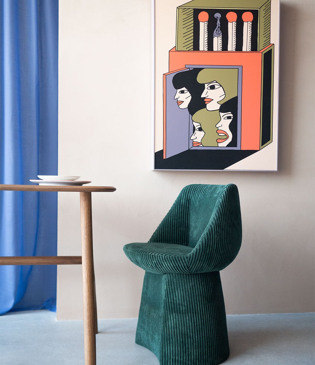 Magnum Chair by Sancal in green by a desk – In Dubai by WSPR