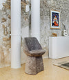 Magnum Chair by Sancal with upholstered base in stone grey – In Dubai by WSPR