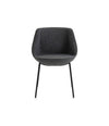 Magnum Chair by Sancal on black metal legs in charcoal – In Dubai by WSPR