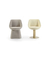Magnum Chair by Sancal upholstered base in grey and on a central leg in cream – In Dubai by WSPR