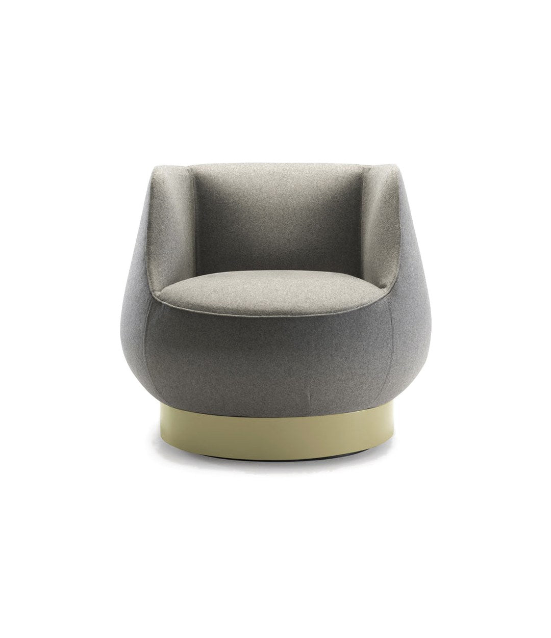 Magnum Lounge Chair by Sancal in grey on a gold plinth – In Dubai by WSPR