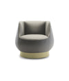 Magnum Lounge Chair by Sancal in grey on a gold plinth – In Dubai by WSPR