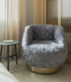 Magnum Lounge Chair by Sancal in grey faux fur – In Dubai by WSPR