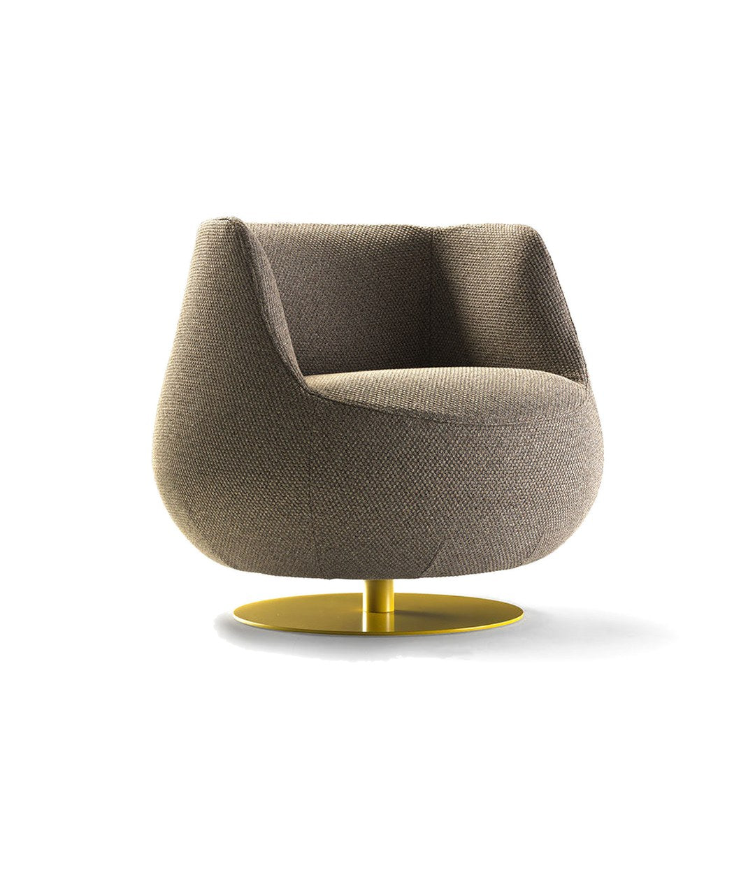 Magnum Lounge Chair by Sancal in taupe on a round base – In Dubai by WSPR