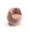 Magnum Lounge Chair by Sancal in pink on a gold plinth – In Dubai by WSPR