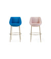 Magnum Stool by Sancal in blue and pink on gold legs – In Dubai by WSPR