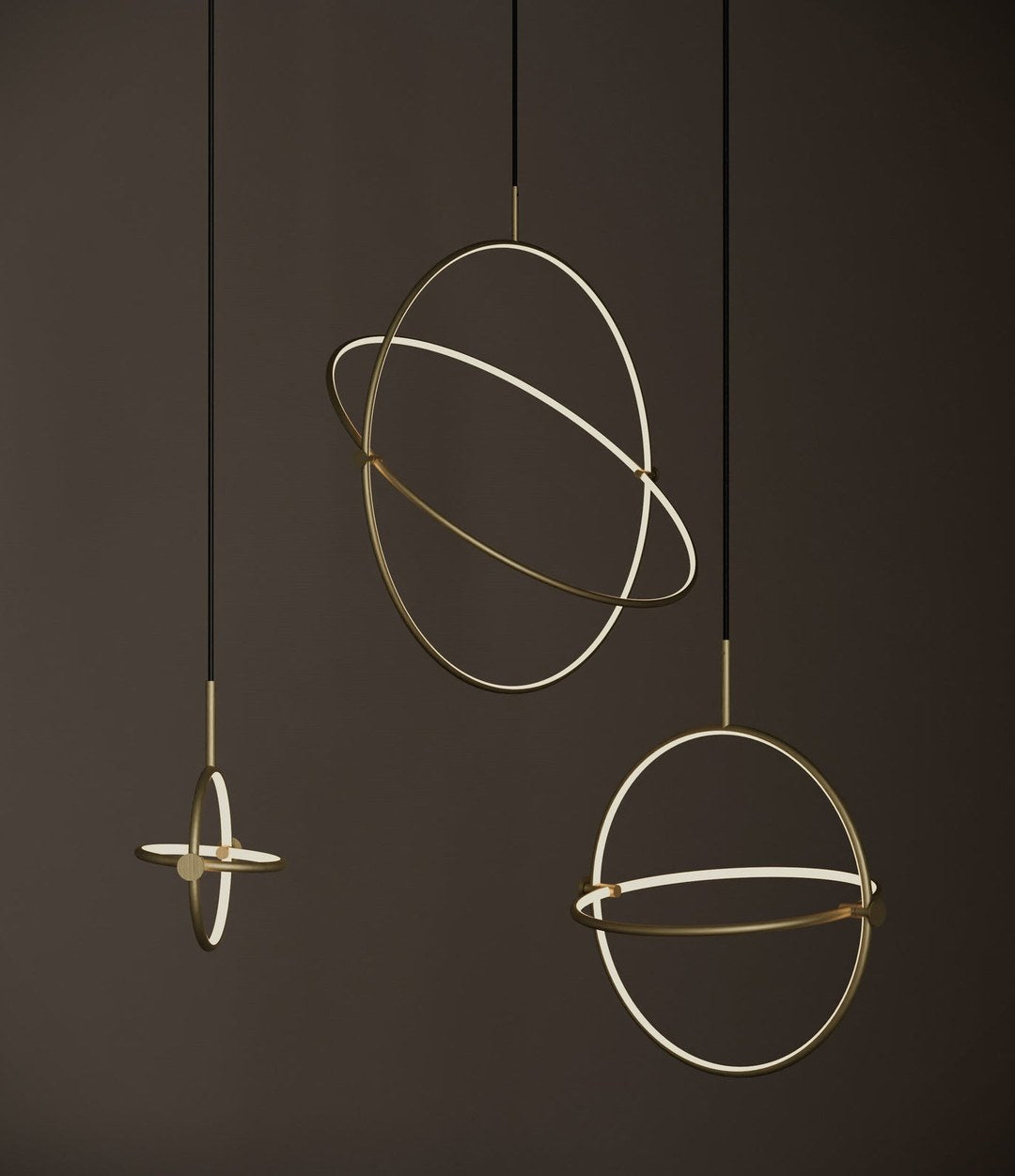 Maru Pendant, Ø40 by 101 Copenhagen in Brass in a styled interior, view 3 – In Dubai by WSPR
