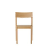 Mauro Dining Chair by Audo in natural oak with a wooden seat, front view – In Dubai by WSPR