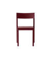Mauro Dining Chair by Audo in french red oak with a wooden seat, front view – In Dubai by WSPR