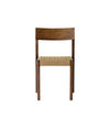 Mauro Dining Chair by Audo in dark stained oak with a paper cord seat, front view – In Dubai by WSPR