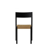 Mauro Dining Chair by Audo in black oak with a paper cord seat, front view – In Dubai by WSPR