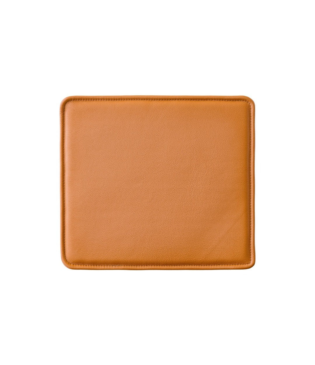 Mauro Seat Cushion by Audo in Madras Cognac leather, front view – In Dubai by WSPR