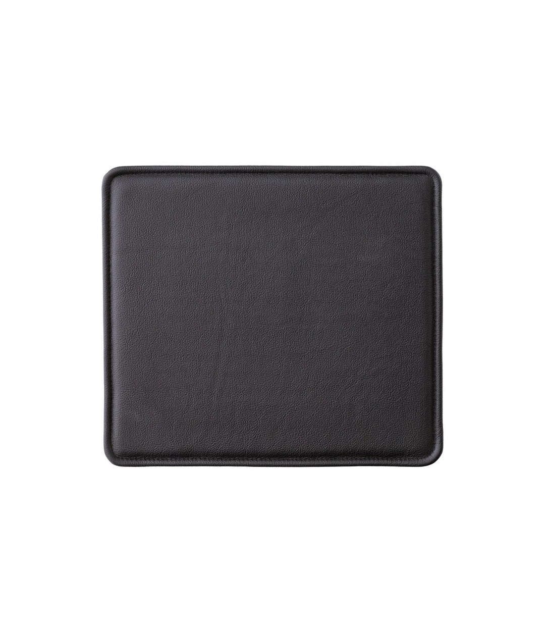 Mauro Seat Cushion by Audo in Madras Black leather, front view – In Dubai by WSPR