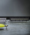 Meeting Point Pouf by Sancal in yellow in a lounge – In Dubai by WSPR