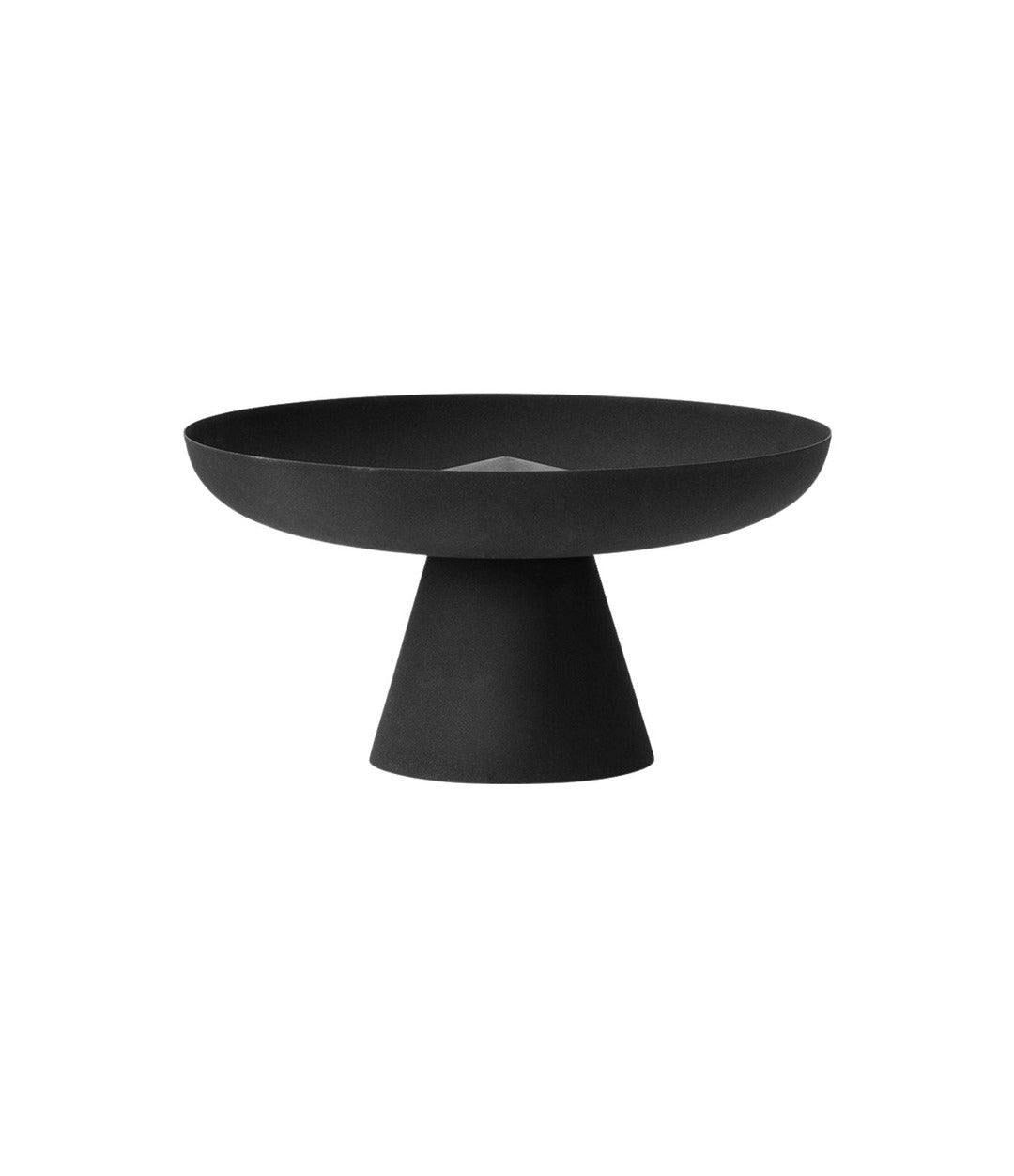 Meira Oil Lantern by Audo in black, 15 cm high wide bowl, front view – In Dubai by WSPR