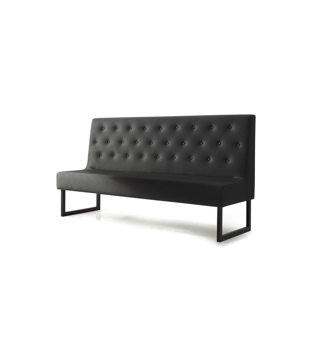 Menú Bench by Sancal in black leather with buttons – In Dubai by WSPR