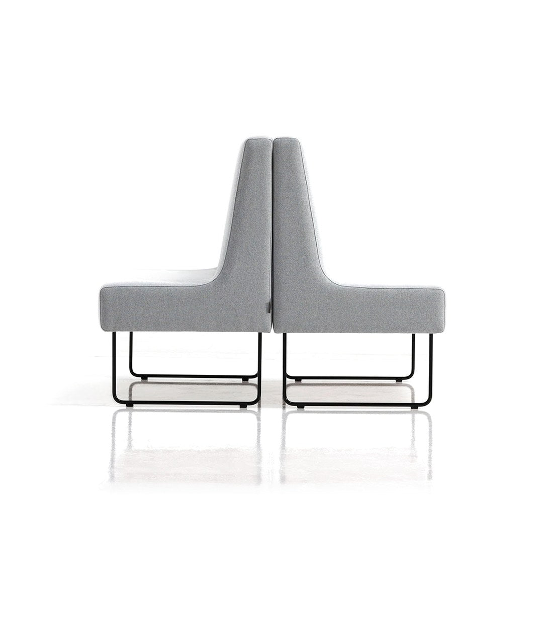 Menú Bench by Sancal back-to-back benches in grey – In Dubai by WSPR