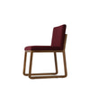 Midori Chair by Sancal in burgundy on a walnut frame – In Dubai by WSPR