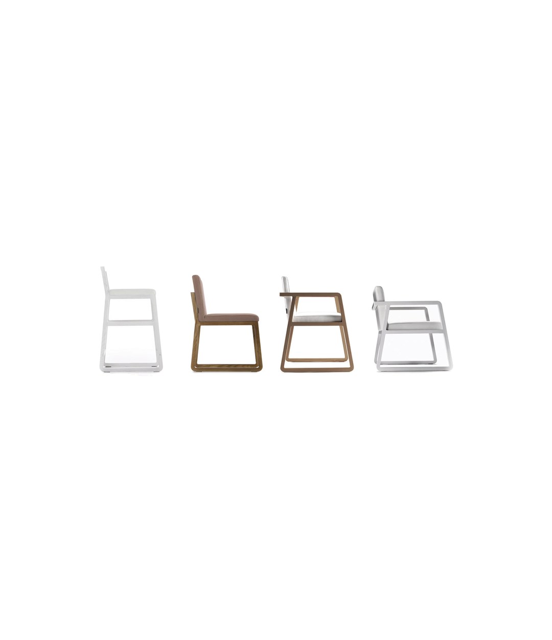 Midori Chair by Sancal four chairs in different stains – In Dubai by WSPR