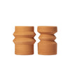 Milo and Mila side tables by Miniforms in terracotta, together – In Dubai by WSPR