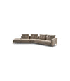 Momic Modular Sofa by Sancal long composition with an angled module in taupe – In Dubai by WSPR