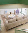 Momic Modular Sofa by Sancal corner composition in cream, seen from above – In Dubai by WSPR