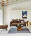 Momic Modular Sofa by Sancal in brown with a matching pouf – In Dubai by WSPR