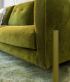 Momic Sofa by Sancal in green velvet, arm detail – In Dubai by WSPR