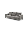 Momic Sofa by Sancal three-seater in grey on dark legs – In Dubai by WSPR