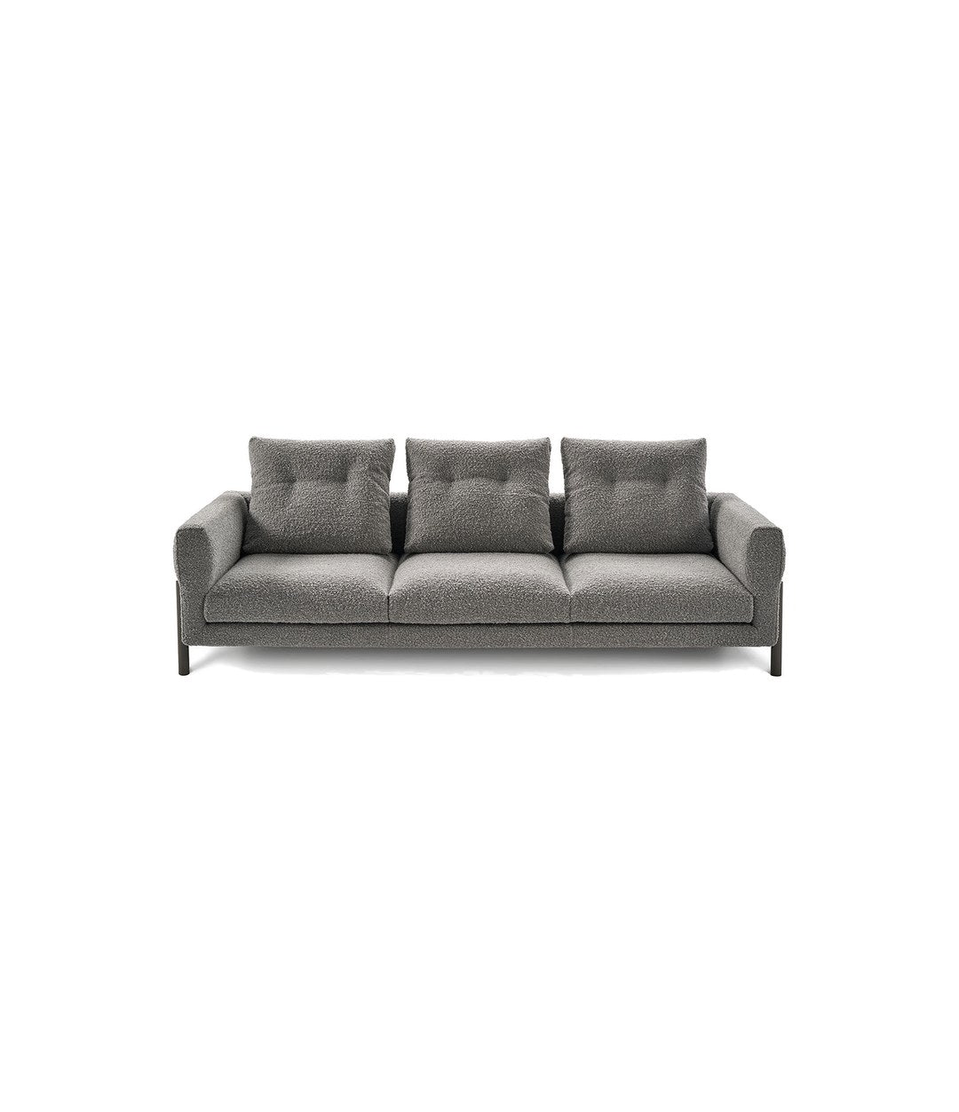 Momic Sofa by Sancal three-seater in grey, front view – In Dubai by WSPR