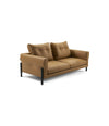 Momic Sofa by Sancal two-seater in tan leather, front view – In Dubai by WSPR