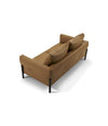 Momic Sofa by Sancal two-seater in tan leather, seen from above – In Dubai by WSPR