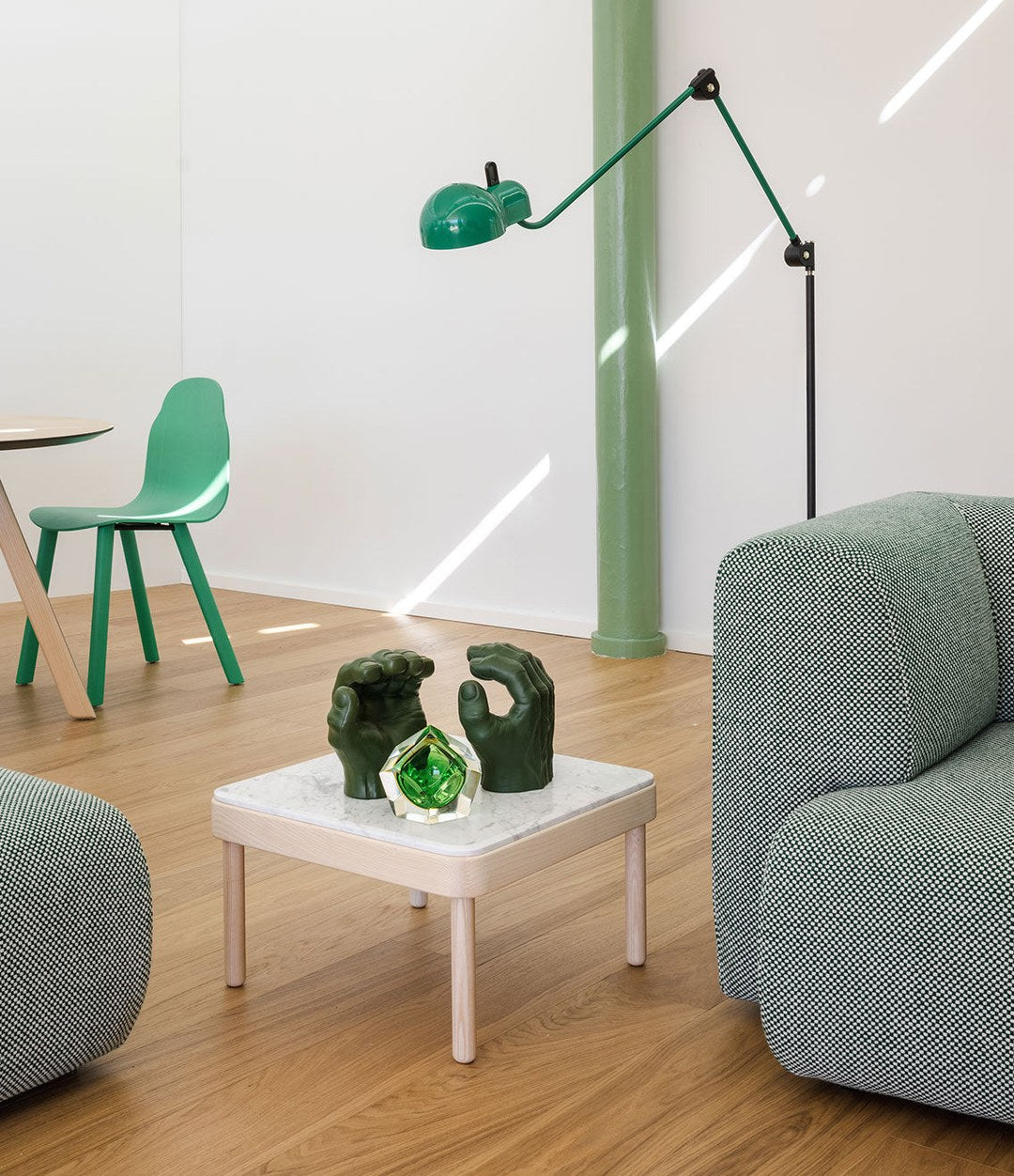 Mosaico Modular System by Sancal as a side table in a living room – In Dubai by WSPR