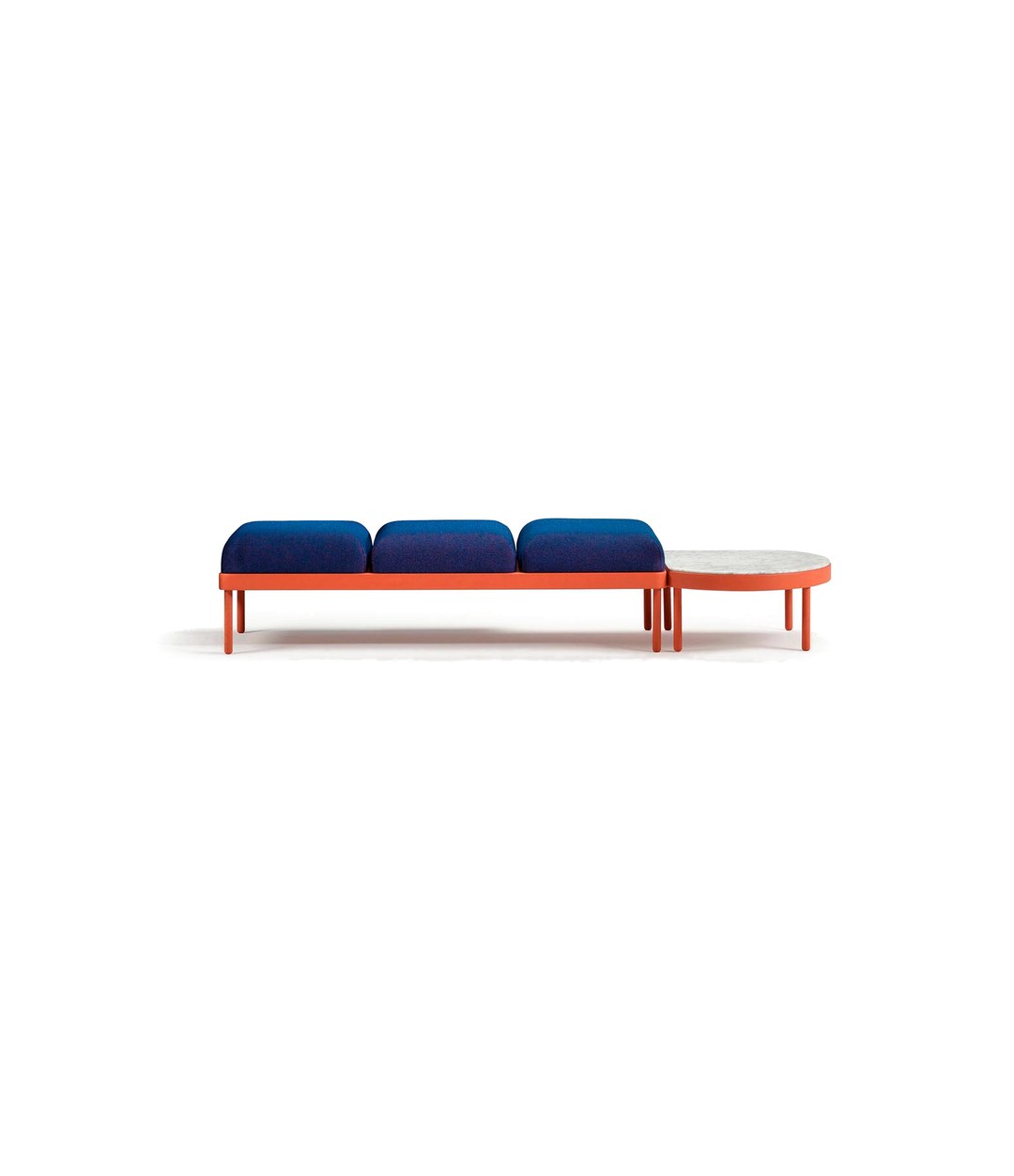 Mosaico Sofa by Sancal in blue with a marble top – In Dubai by WSPR