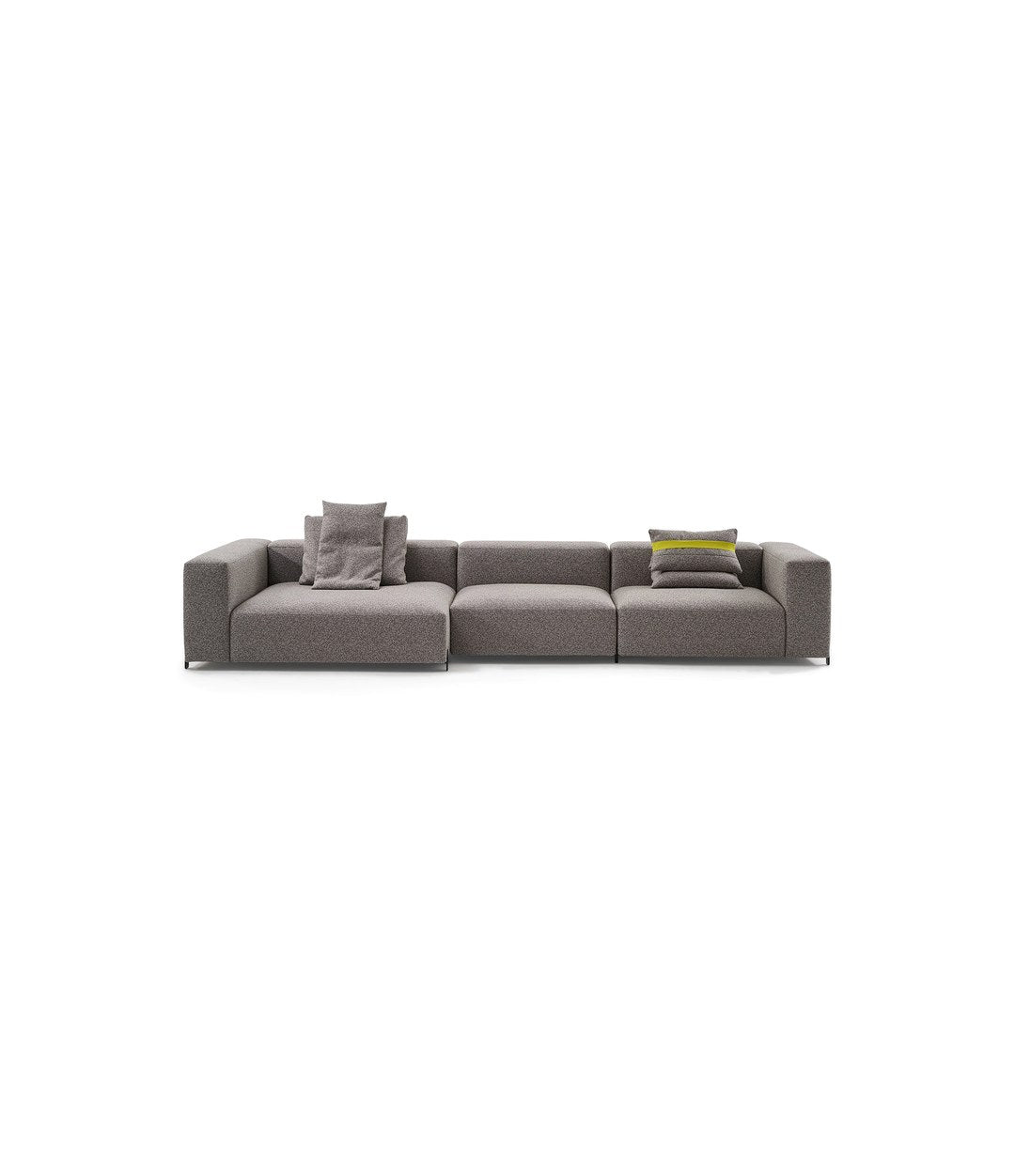 Mousse Modular Sofa by Sancal composition with a chaise longue in grey – In Dubai by WSPR