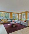 Mousse Modular Sofa by Sancal corner composition in grey on a burgundy rug – In Dubai by WSPR
