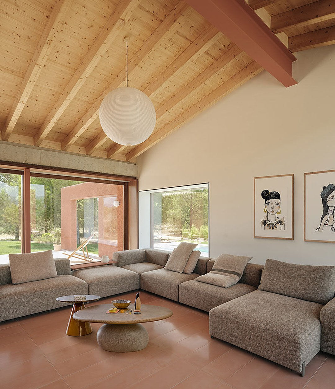 Mousse Modular Sofa by Sancal large corner composition in taupe – In Dubai by WSPR