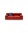 Mousse Sofa by Sancal in red leather, front view – In Dubai by WSPR