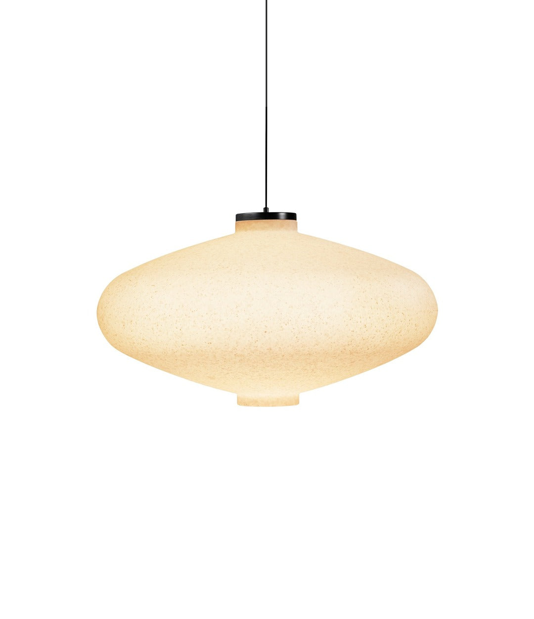 Muna Pendant by Miniforms in White Moon, lit – In Dubai by WSPR