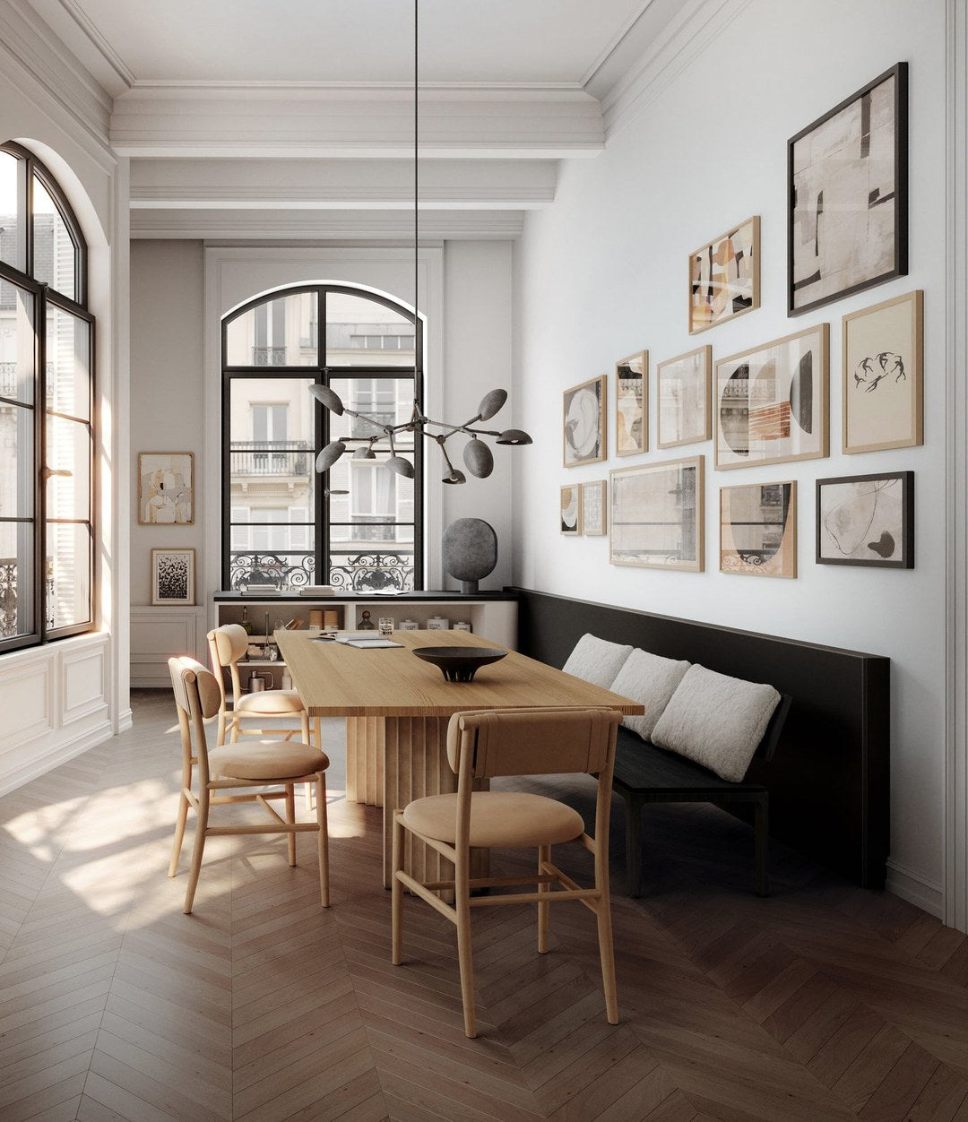 Nama Dining Chair by 101 Copenhagen in Nubuck in a styled interior – In Dubai by WSPR