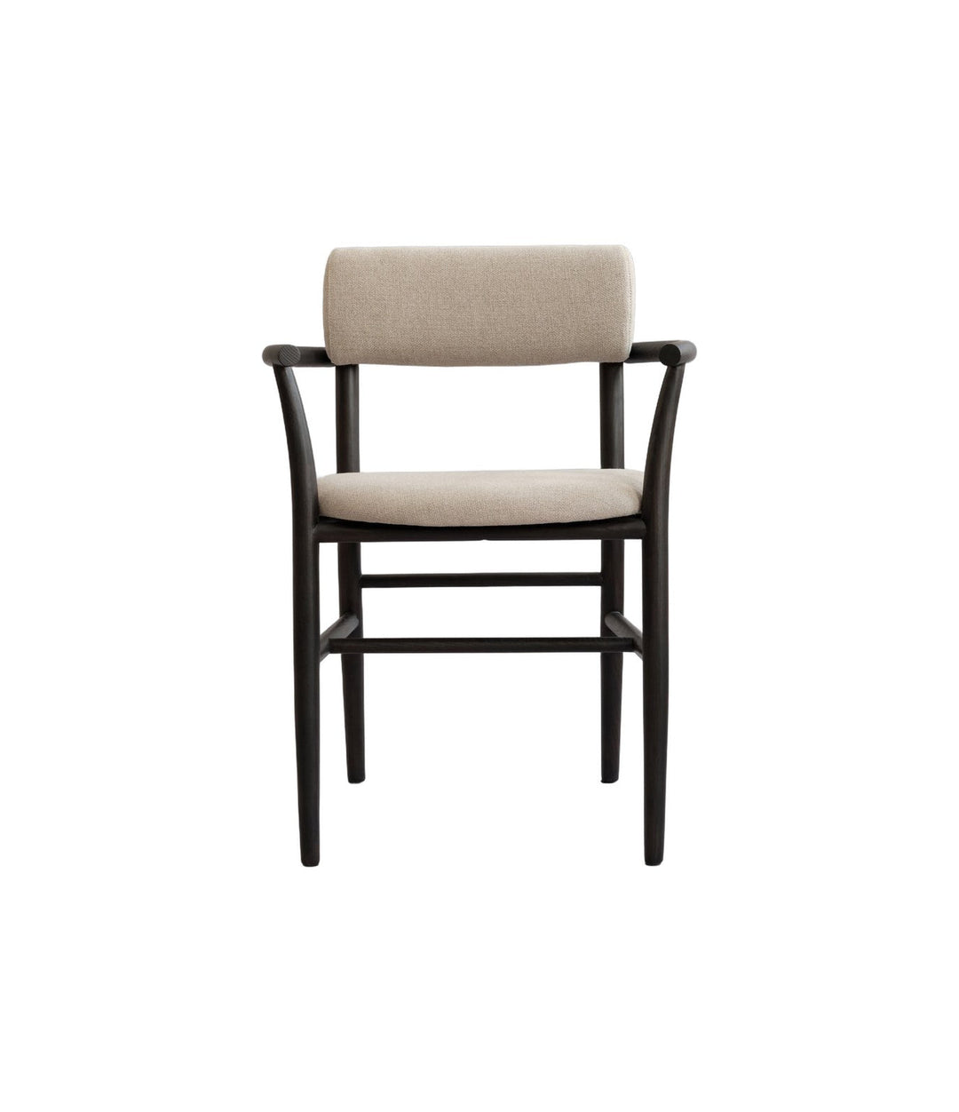 Nama Dining Chair with Armrests by 101 Copenhagen in Coffee Black / Linen – In Dubai by WSPR